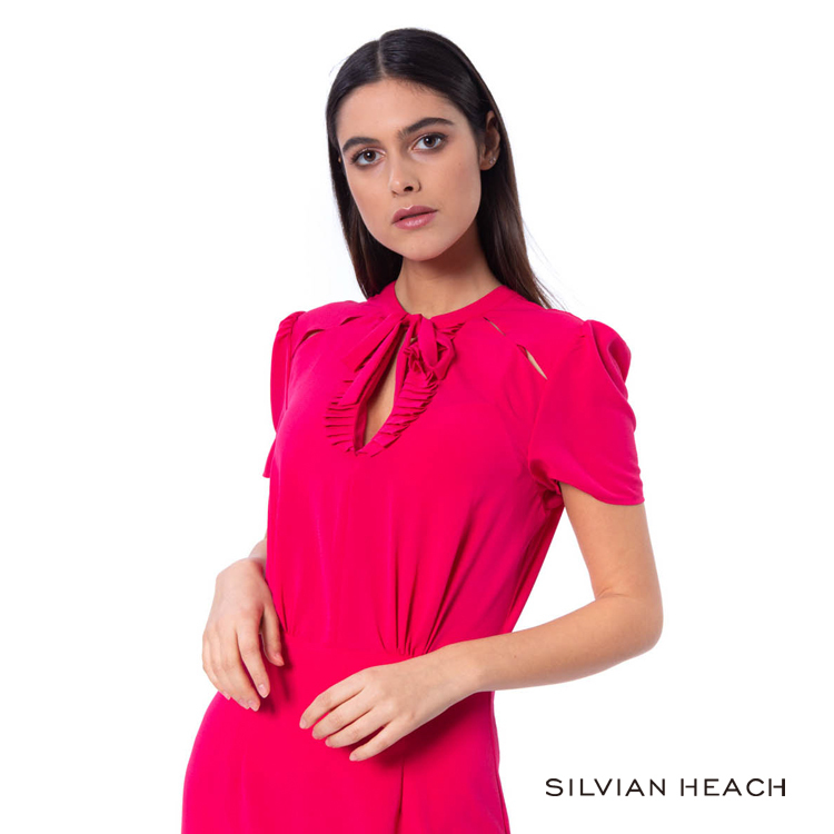 【silvian-heach】貼身短袖胸前綁帶洋裝