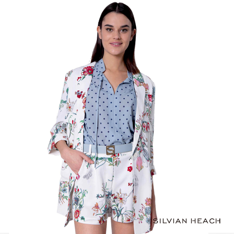 【silvian-heach】蝴蝶花長版西裝外套