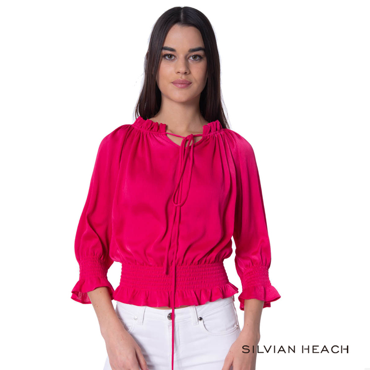 【silvian-heach】胸前綁帶襯衫
