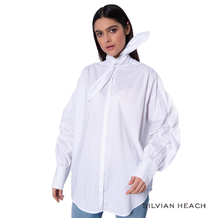 【silvian-heach】素色袖口抽皺襯衫