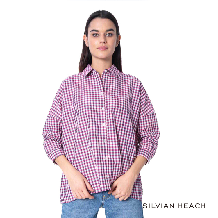 【silvian-heach】格紋七分袖襯衫