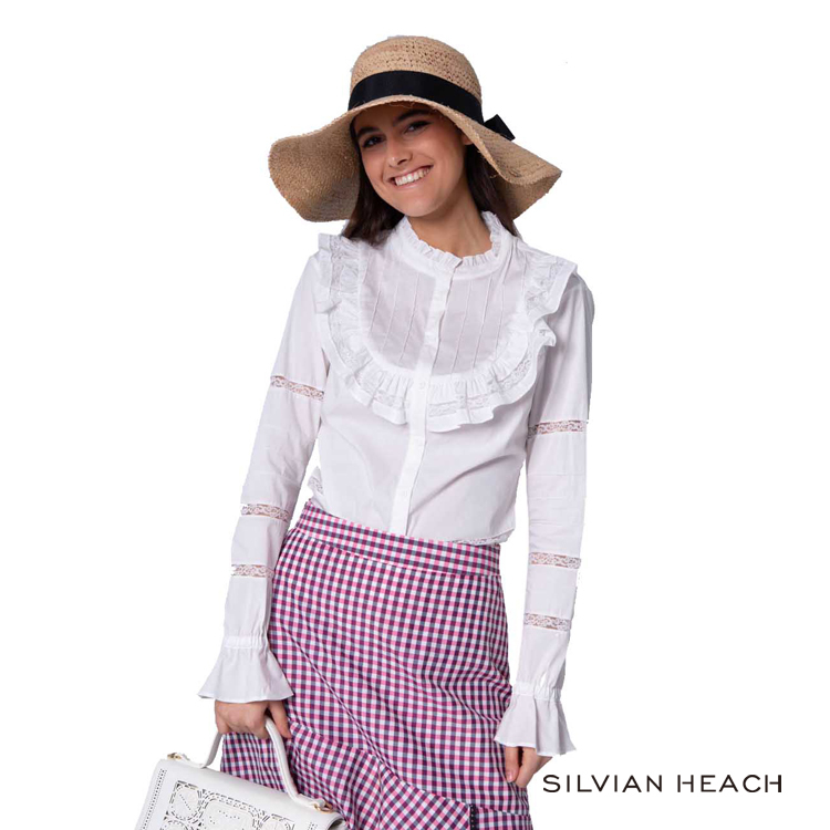 【silvian-heach】胸前波浪長袖襯衫