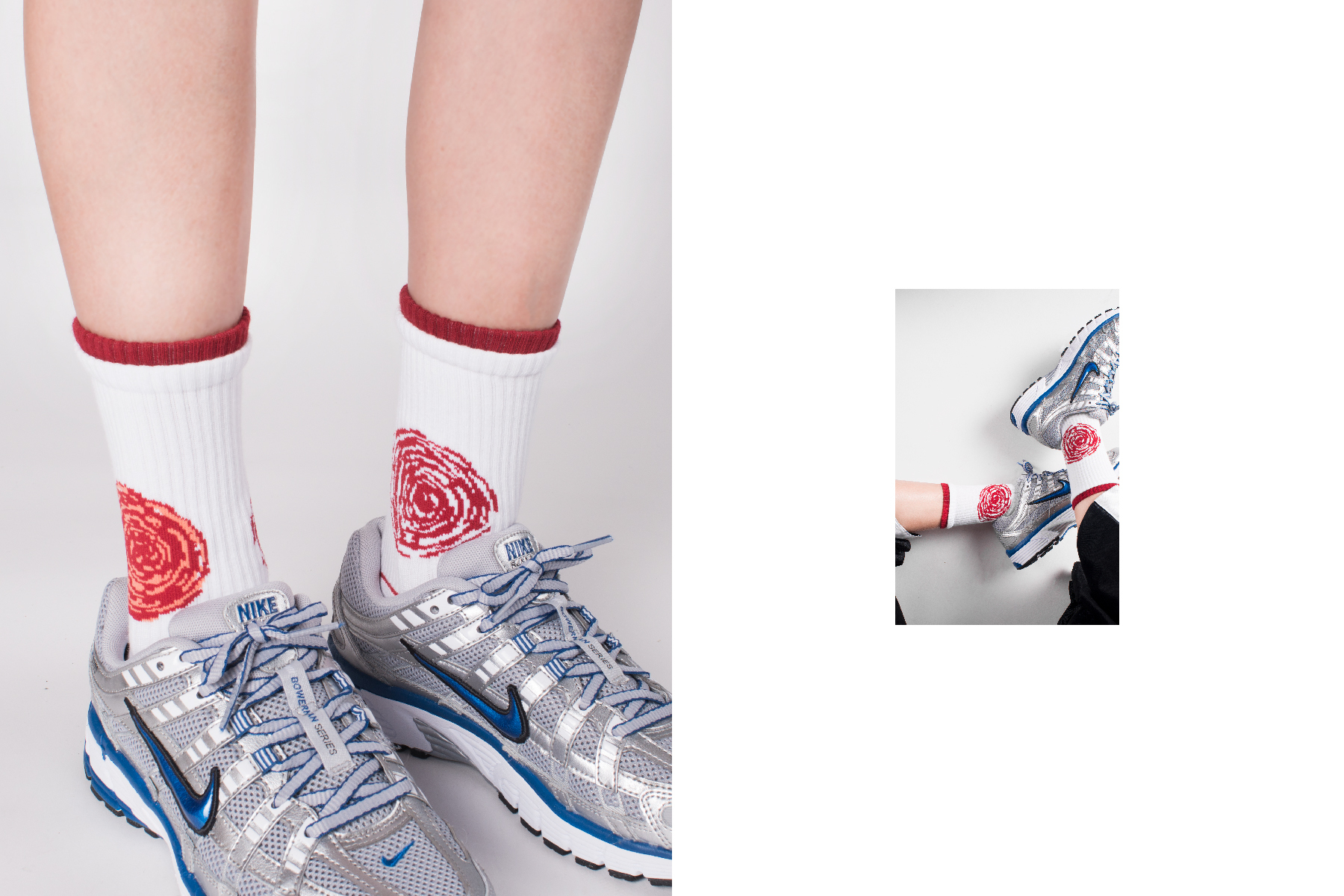 台灣街頭機能襪履品牌nozzle quiz "SPEED" 延續街頭個性，iGO螢光橘與螢光粉色彩更是本系列亮點 以「速度」為主題創作。影像及聲音因速度的快慢而產生的變化，以此為基礎轉化成圖像的變化。在襪口部分更採用雙層羅紋的設計讓層次更加豐富。