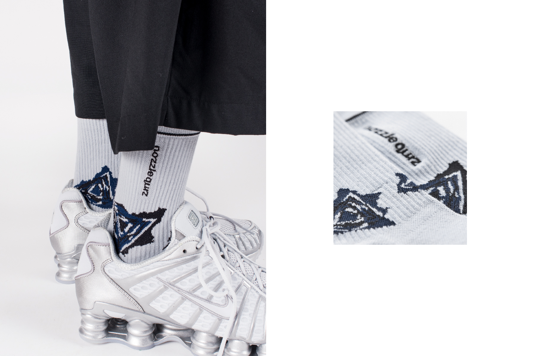 台灣街頭機能襪履品牌nozzle quiz "SPEED" 延續街頭個性，iGO螢光橘與螢光粉色彩更是本系列亮點 以「速度」為主題創作。影像及聲音因速度的快慢而產生的變化，以此為基礎轉化成圖像的變化。在襪口部分更採用雙層羅紋的設計讓層次更加豐富。