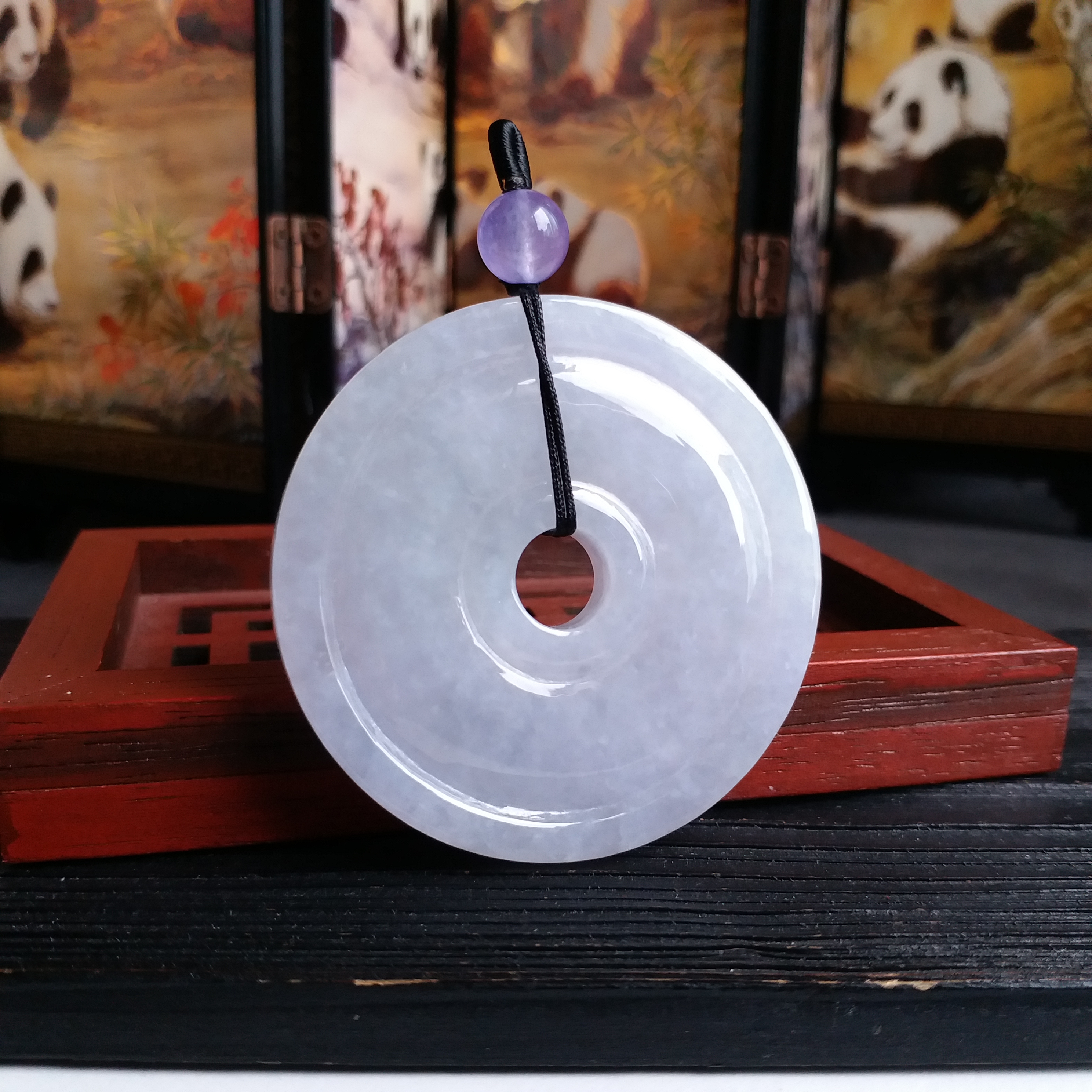 J811 冰紫羅蘭平安扣 (51.4mm直徑)