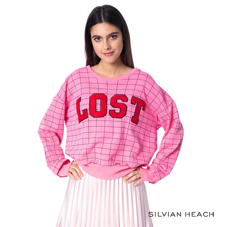 【silvian-heach】失落格紋長袖厚T