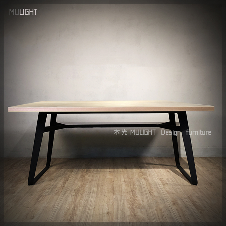 台灣製-VERN-北歐造型扁腳實木桌|可訂製