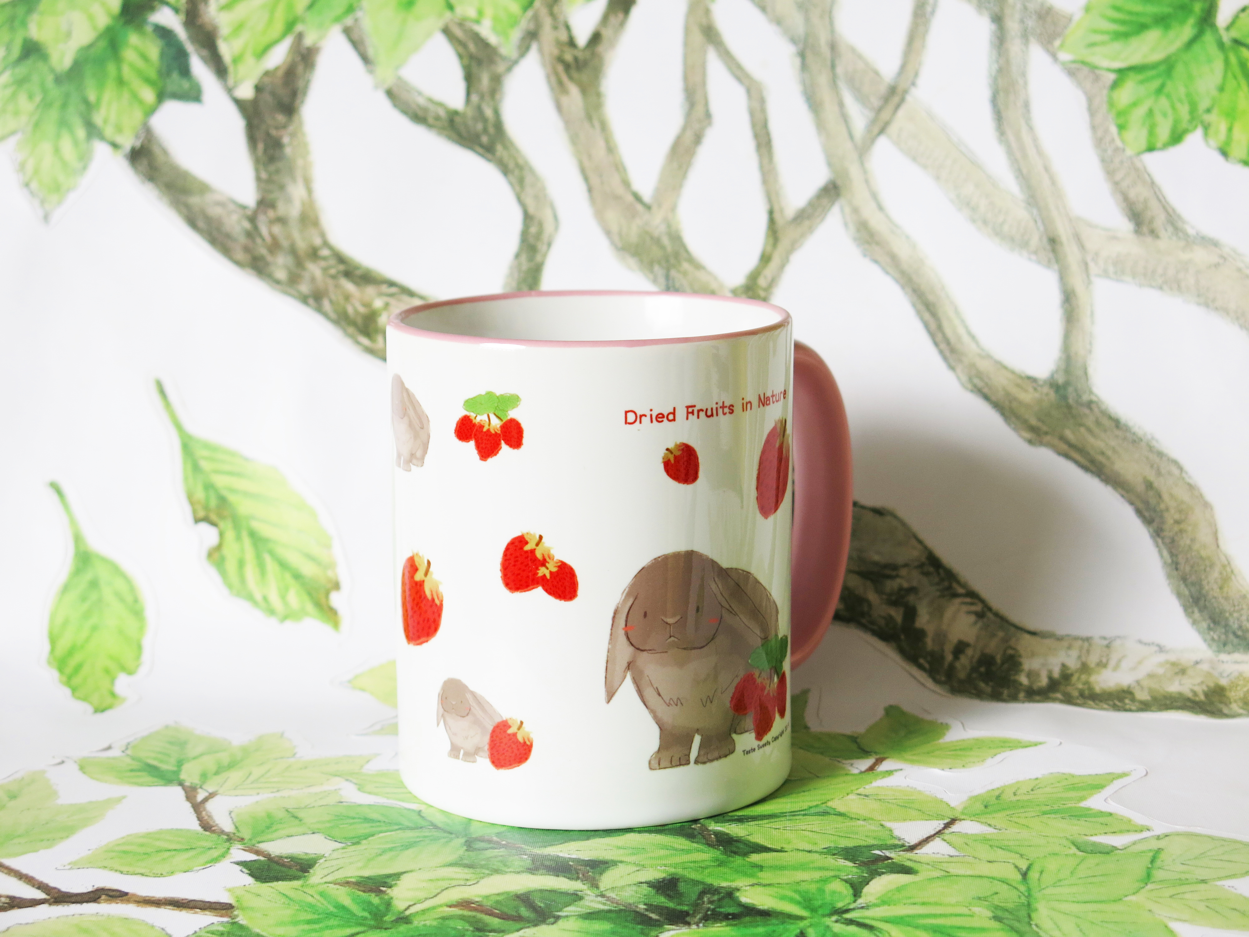 草莓兔粉紅馬克杯