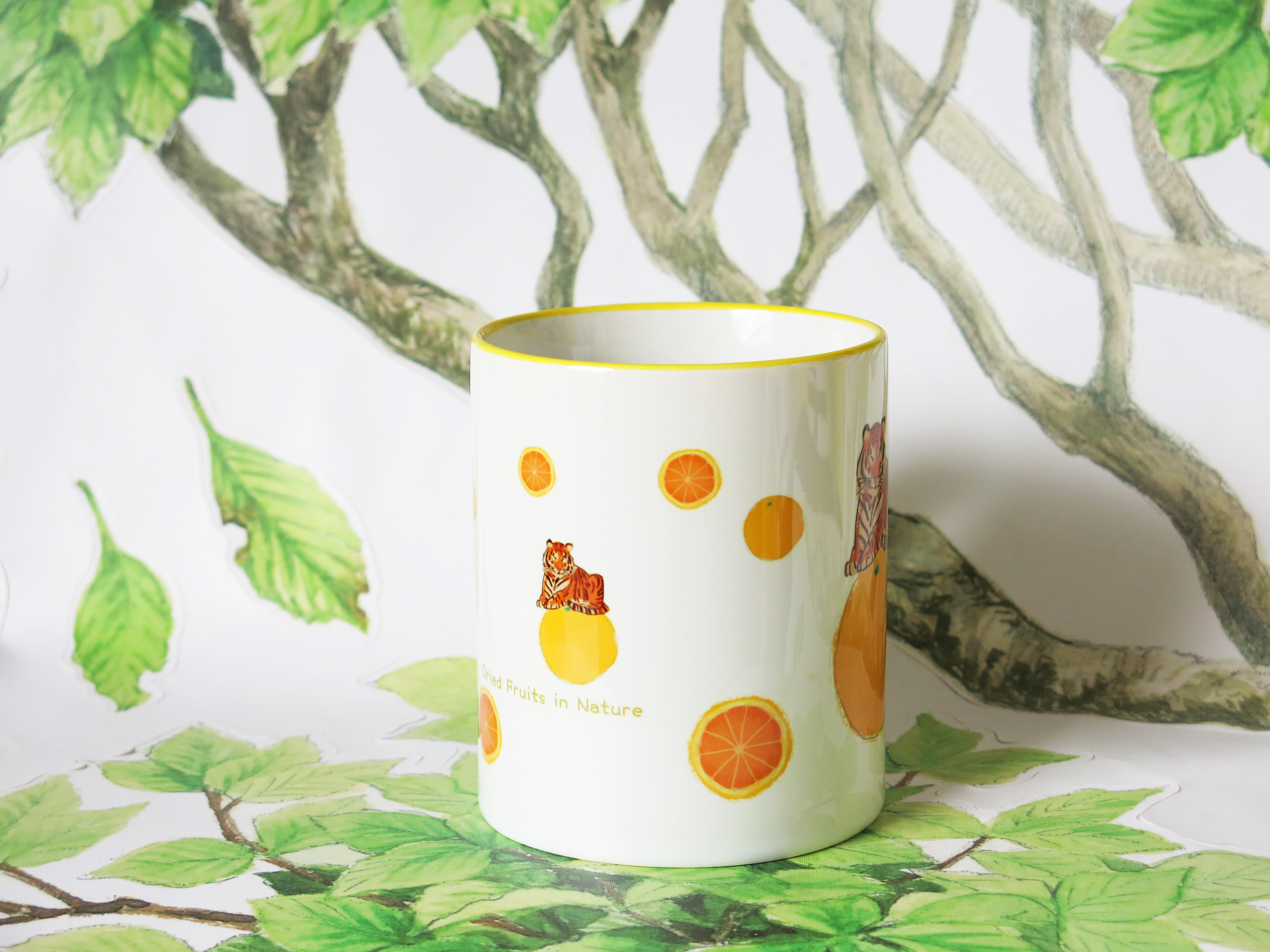 柑橘虎黃邊馬克杯