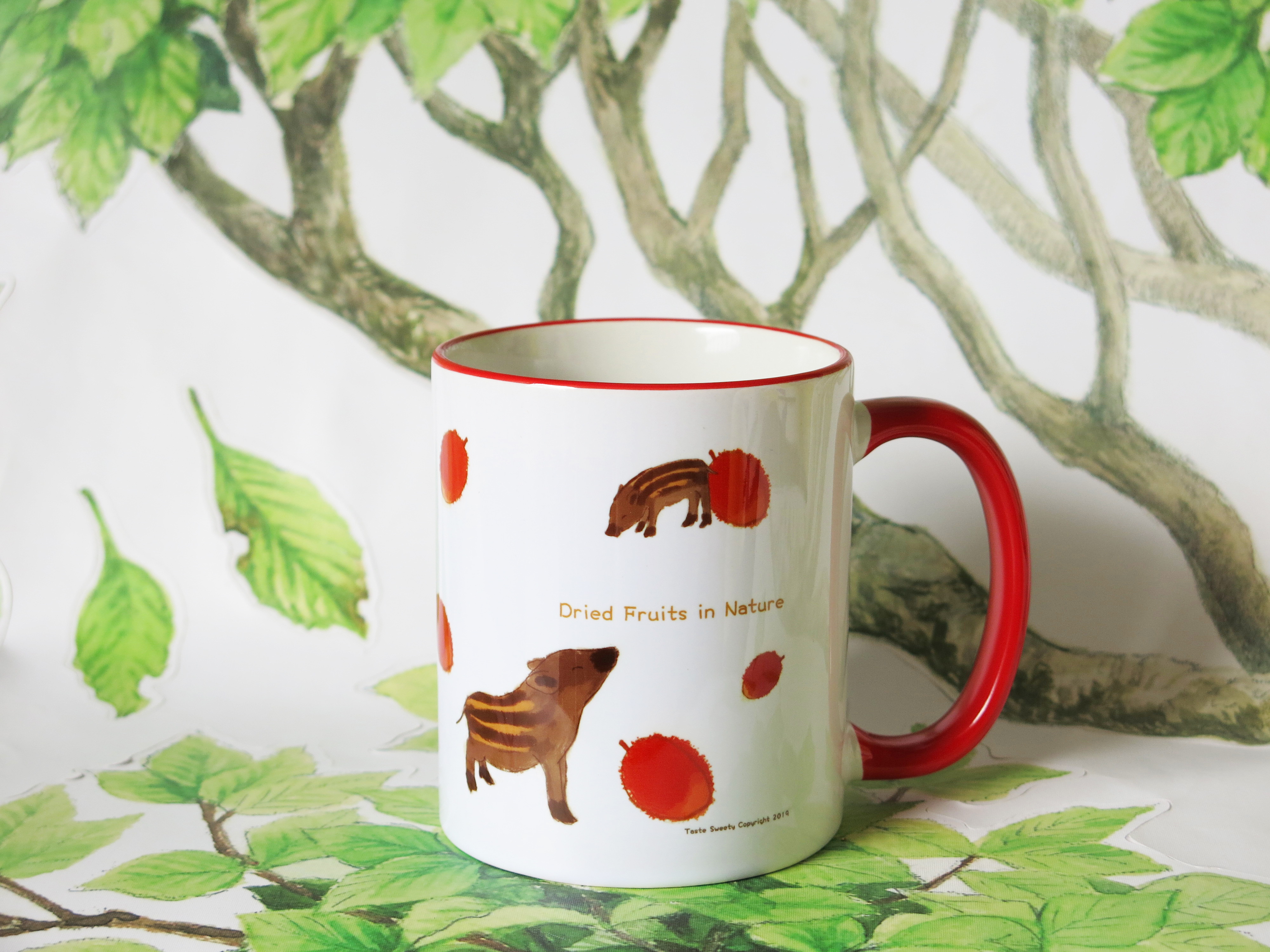 芒果豬紅邊馬克杯