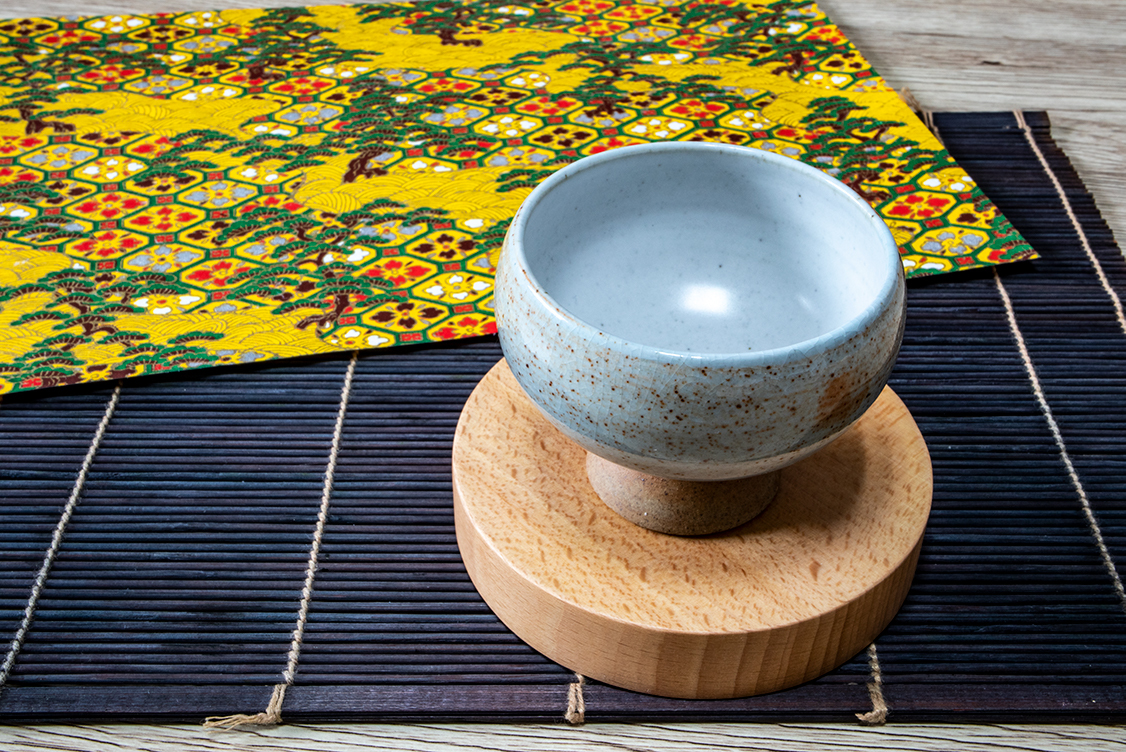 志野燒-高腳茶杯