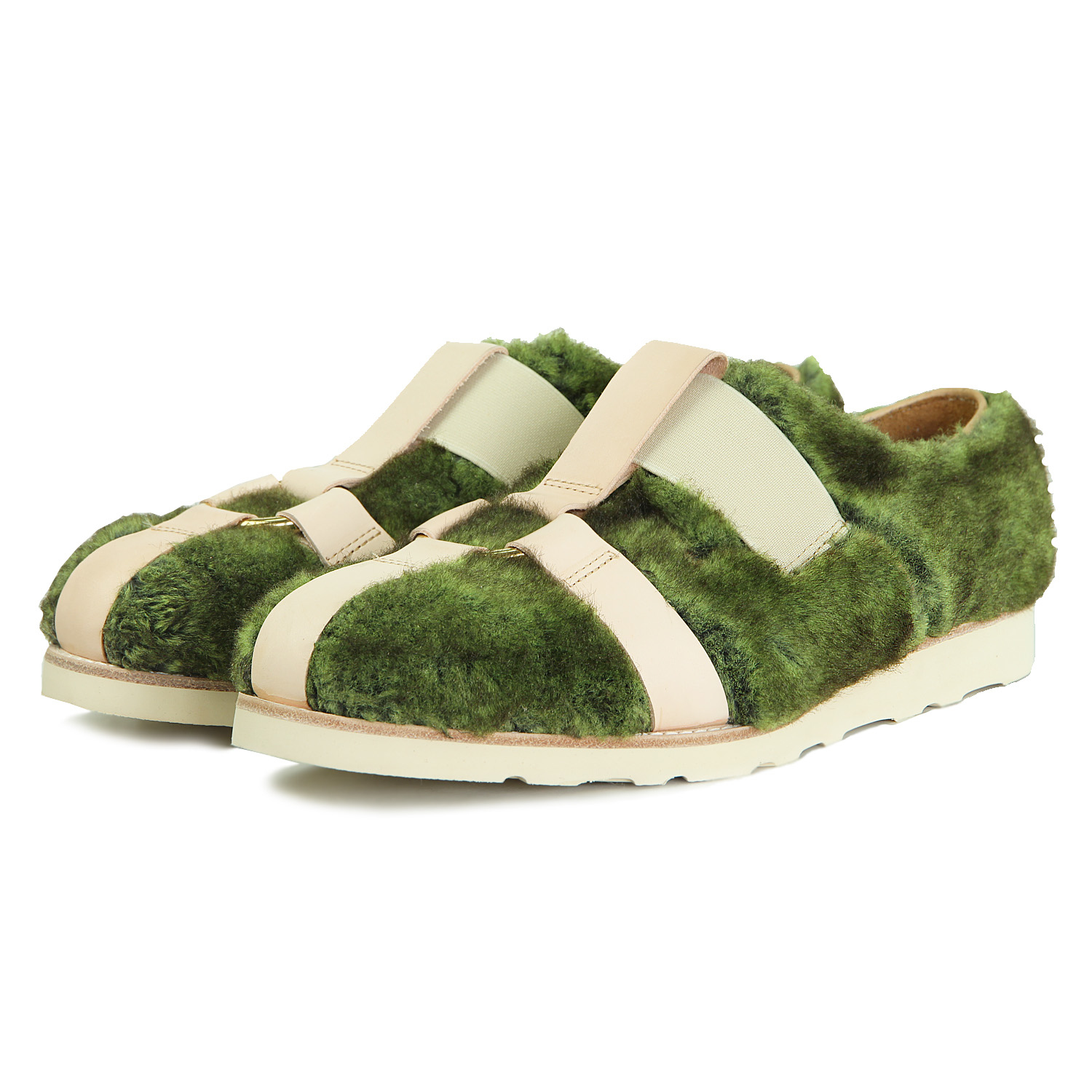 Rope M1200 GreenIvory Leather Sneakers