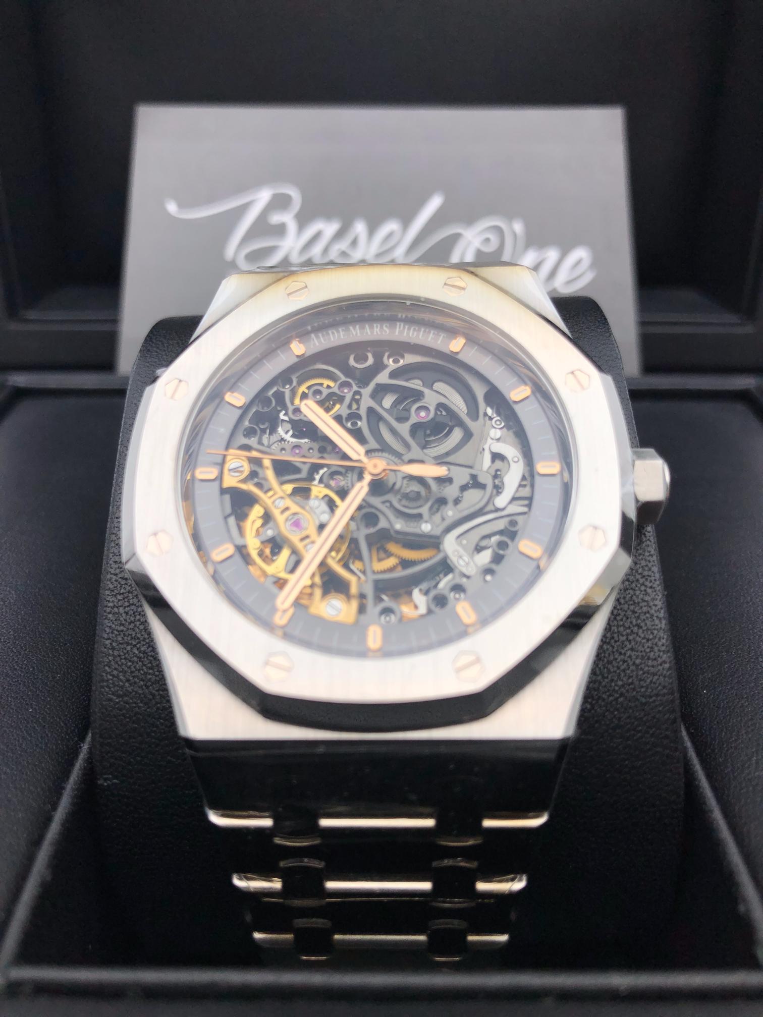 BRAND NEW AUDEMARS PIGUET 15407st ROYAL OAK DOUBLE BALANCE WHEEL OPENWORKED SKELETON steel