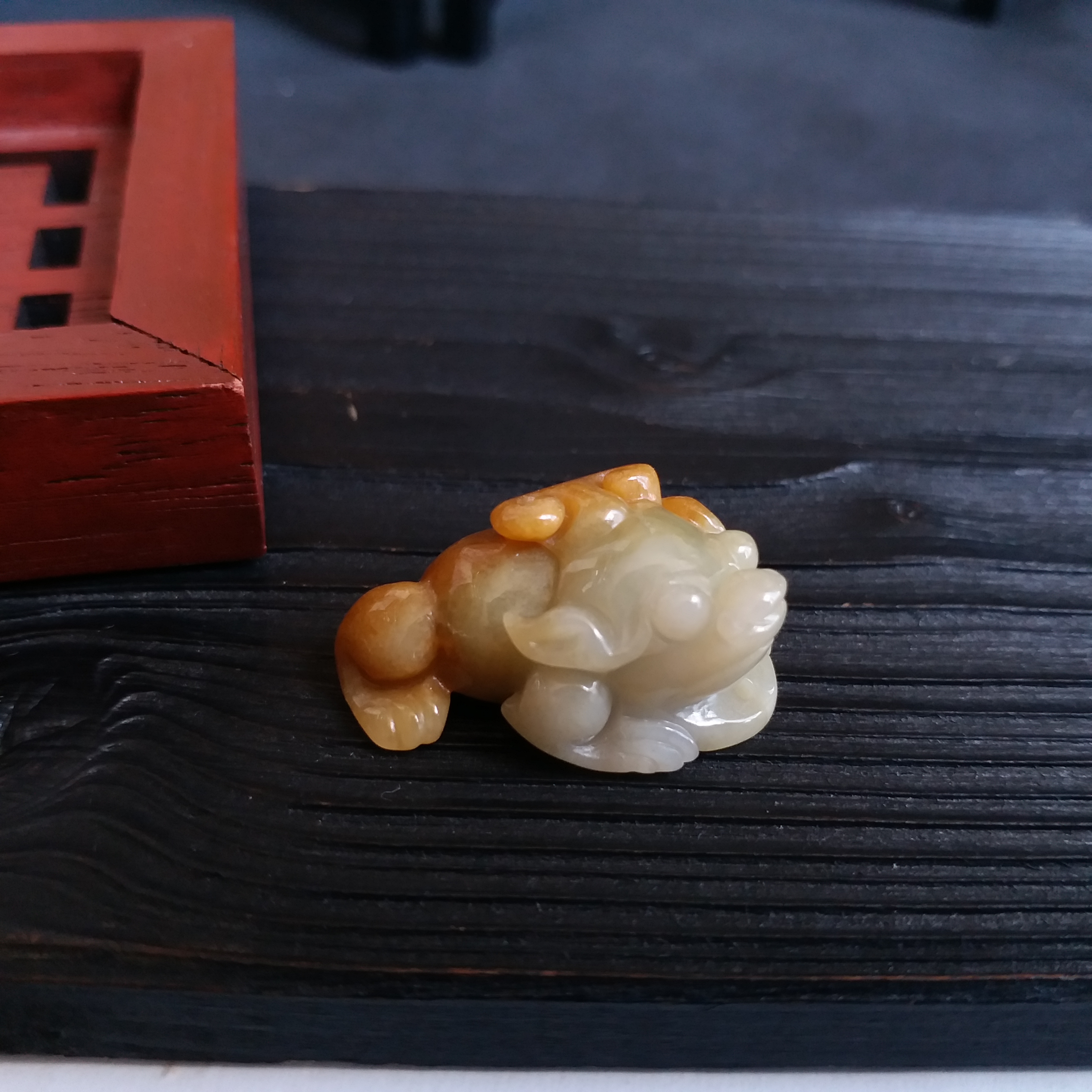 翡翠黃翡招財金蟾, 天然翡翠A玉, 緬甸玉, Jade, Jadeite