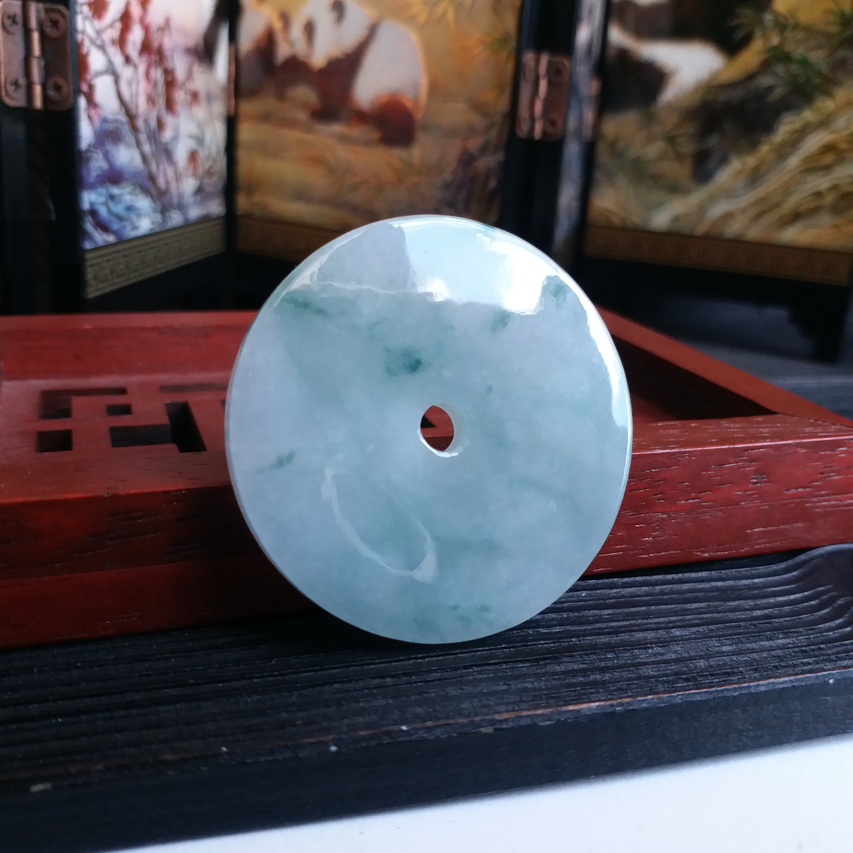 P1411022 冰種飄花平安扣 (40mm直徑)