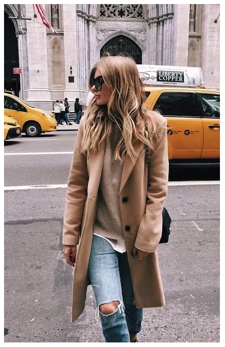 冬季雙排扣大衣