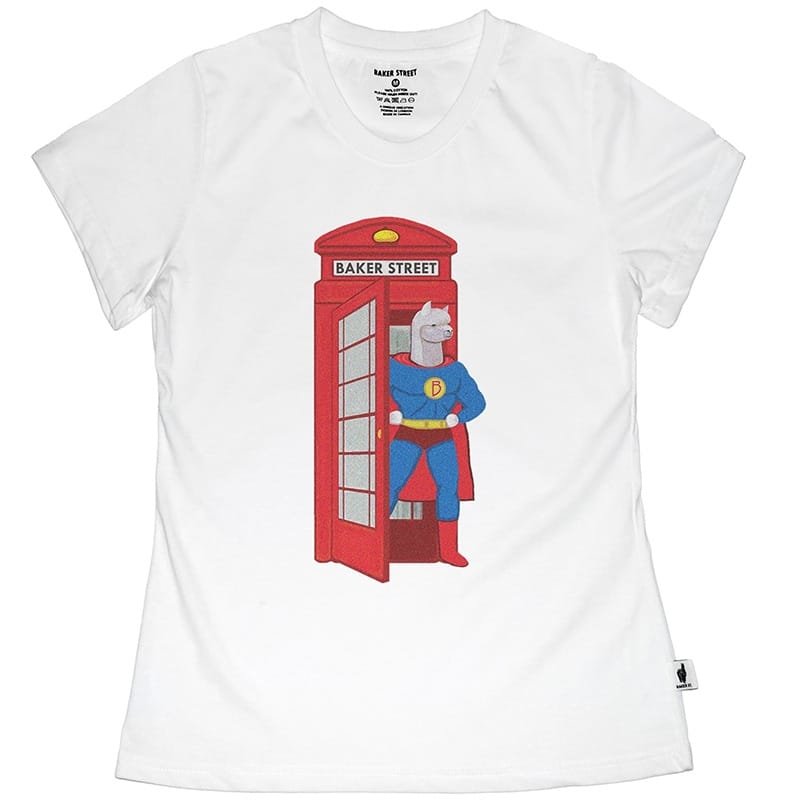 Super Alpaca 超人電話亭 女版短T