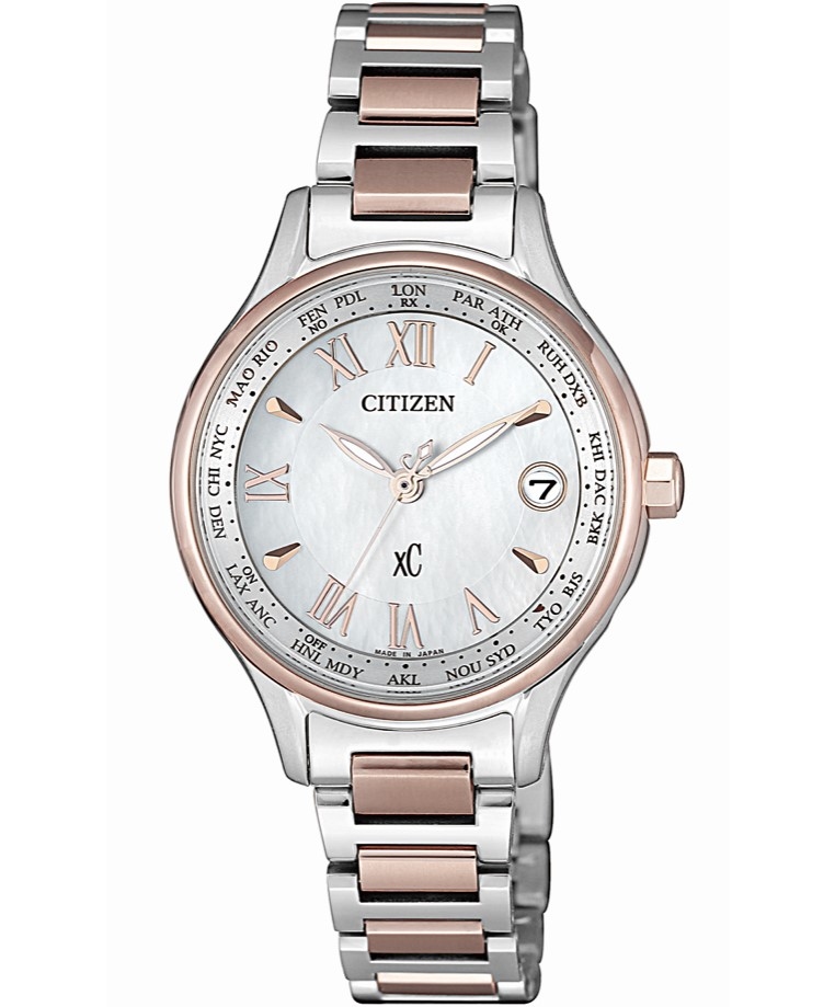 萬年鐘錶 - 限定款 Citizen 星辰錶  XC   光動能電波錶  EC1169-50W 錶徑28MM