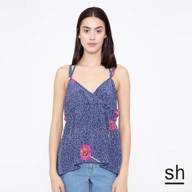 【SH】日式花版細肩帶小可愛