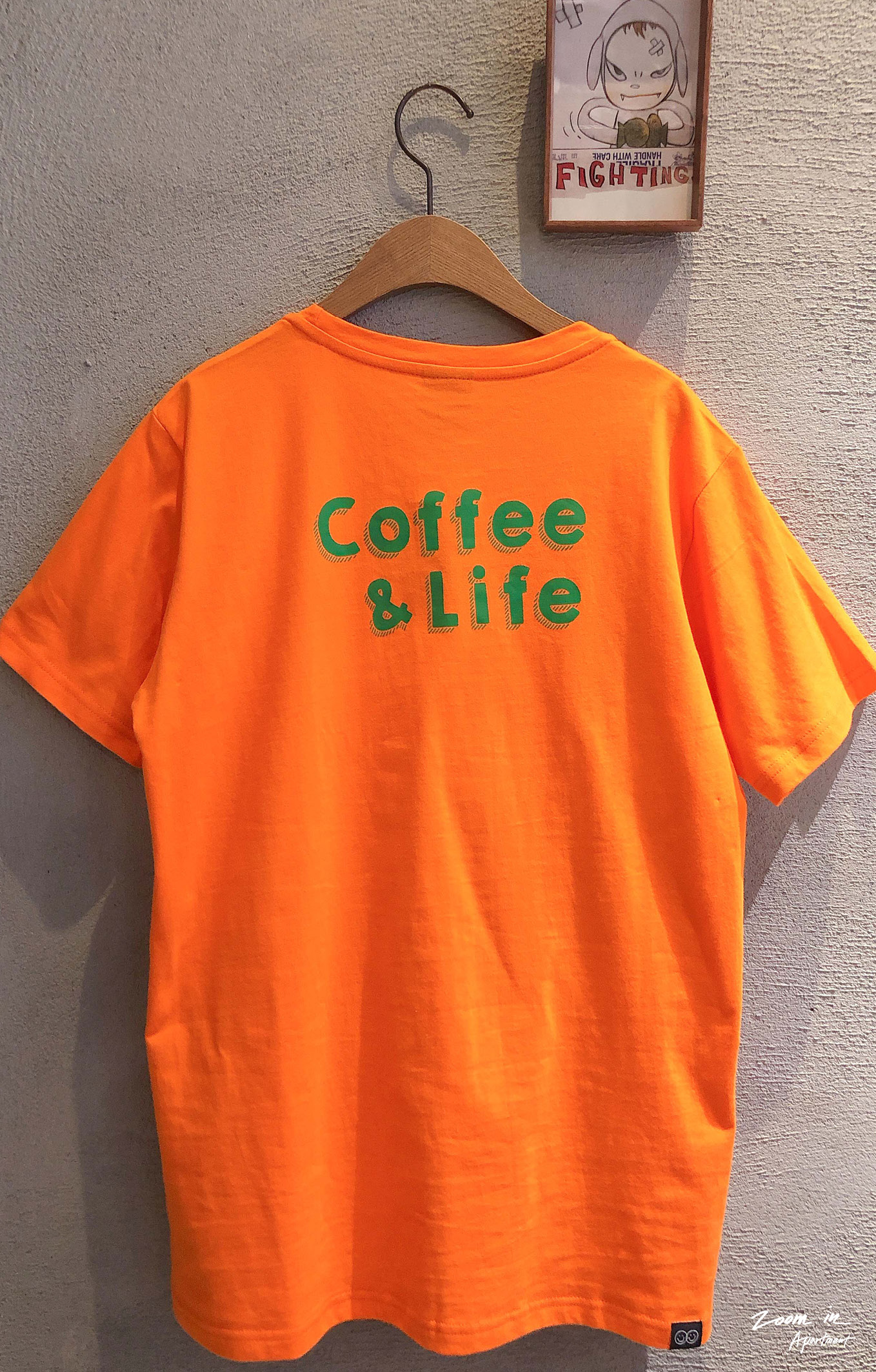 zoom in goods 「Coffee & Life  t-shirt .橘」