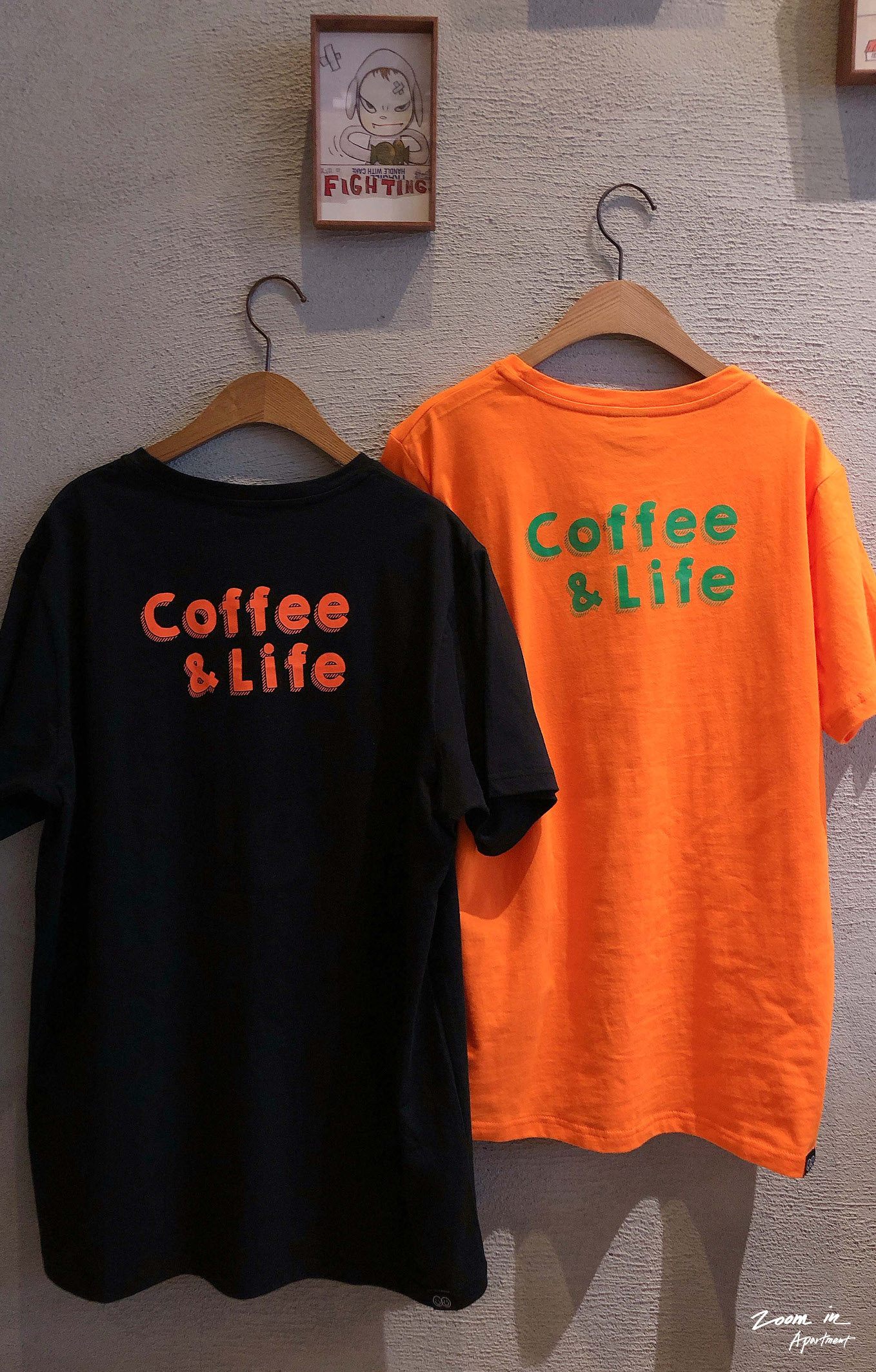 zoom in goods 「Coffee & Life  t-shirt .黑」