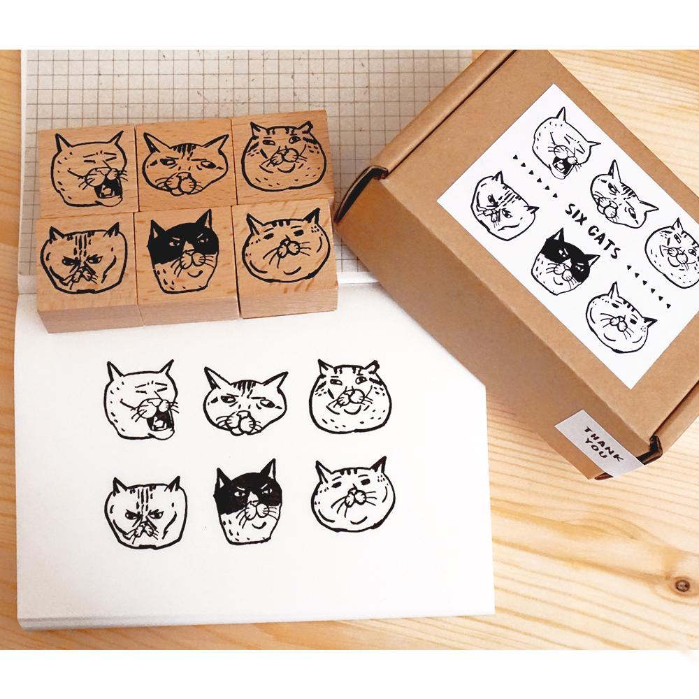 【ehcat貓室友】SIX CATS 六貓頭印章組