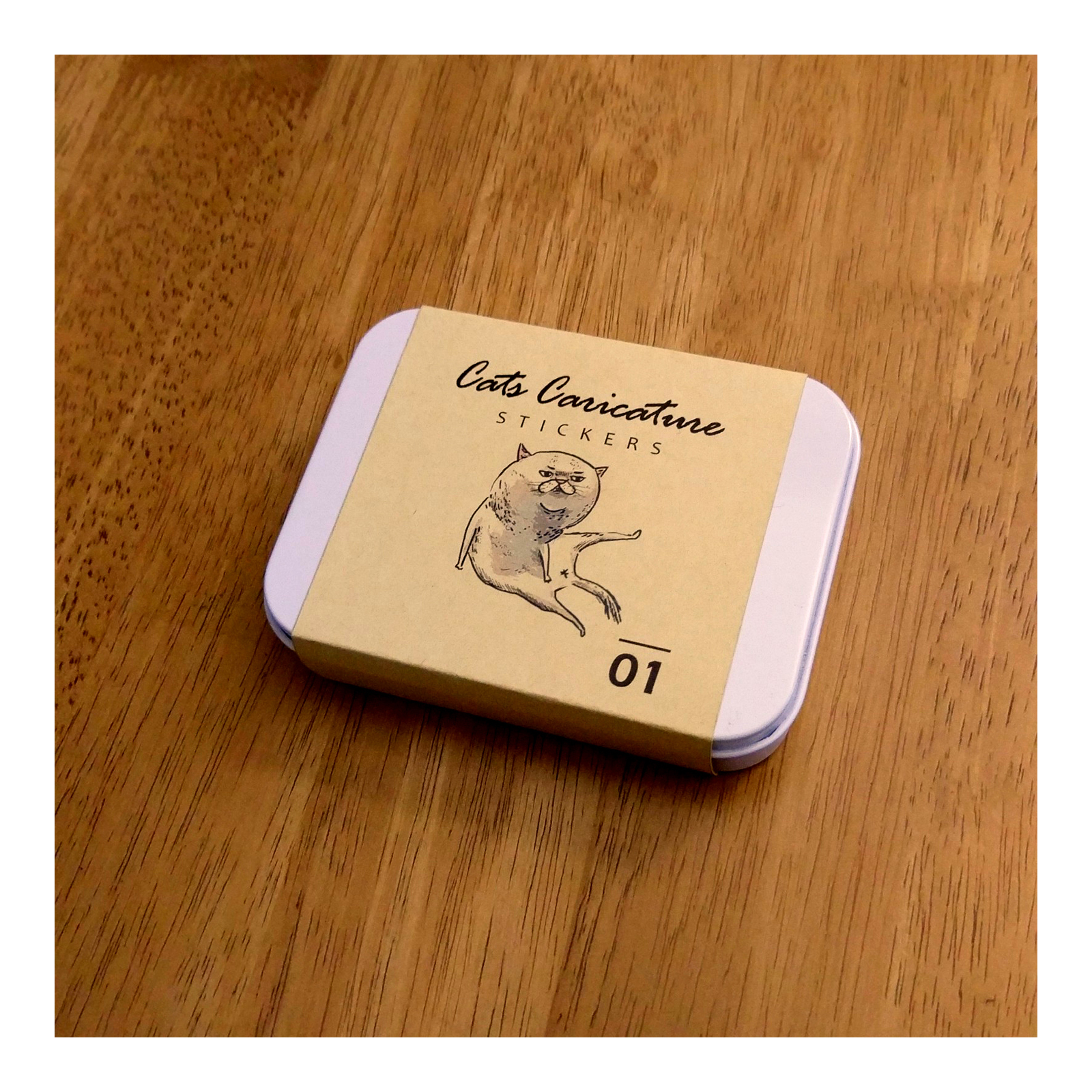 【ehcat貓室友】貓似顏貼紙鐵盒 01