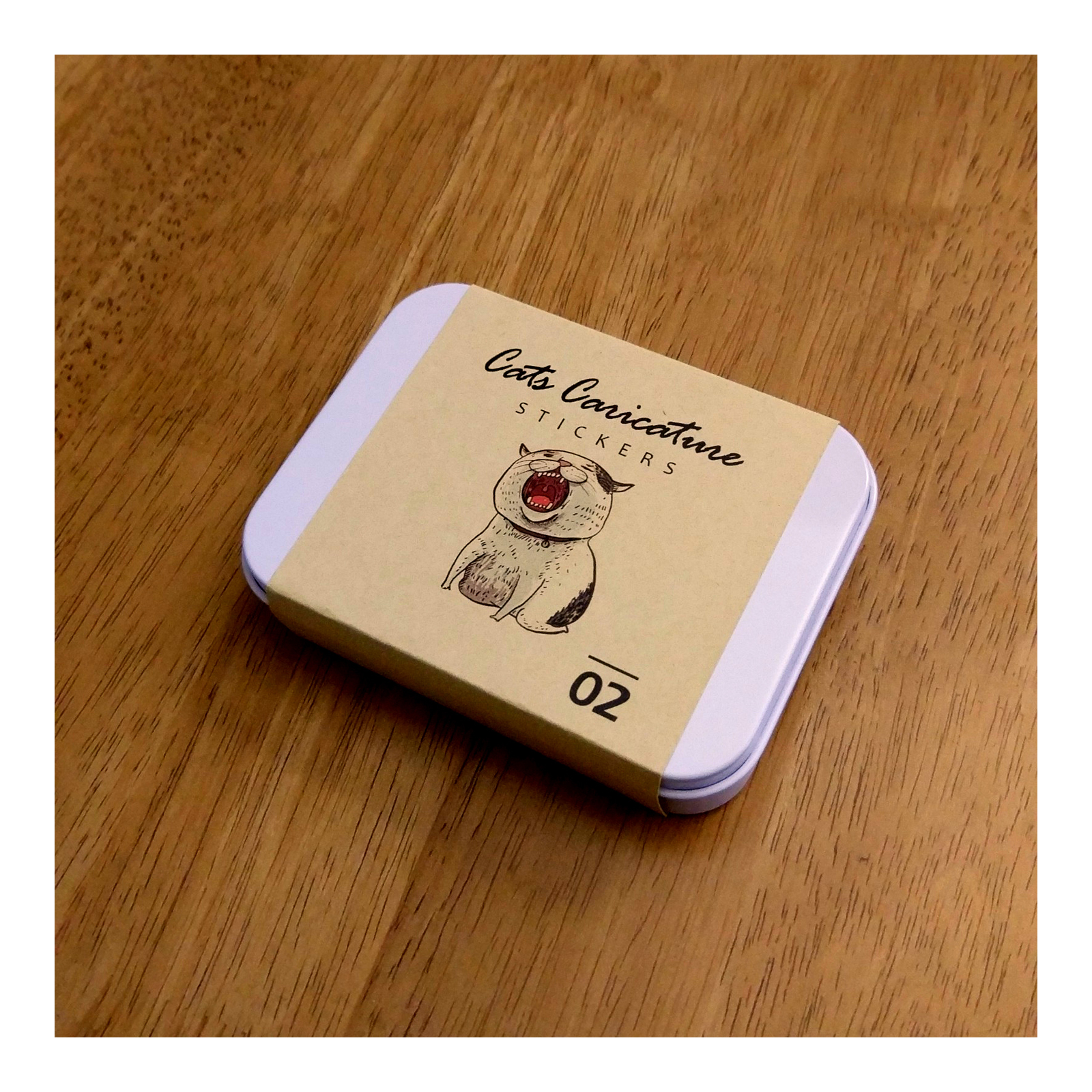 【ehcat貓室友】貓似顏貼紙鐵盒 02