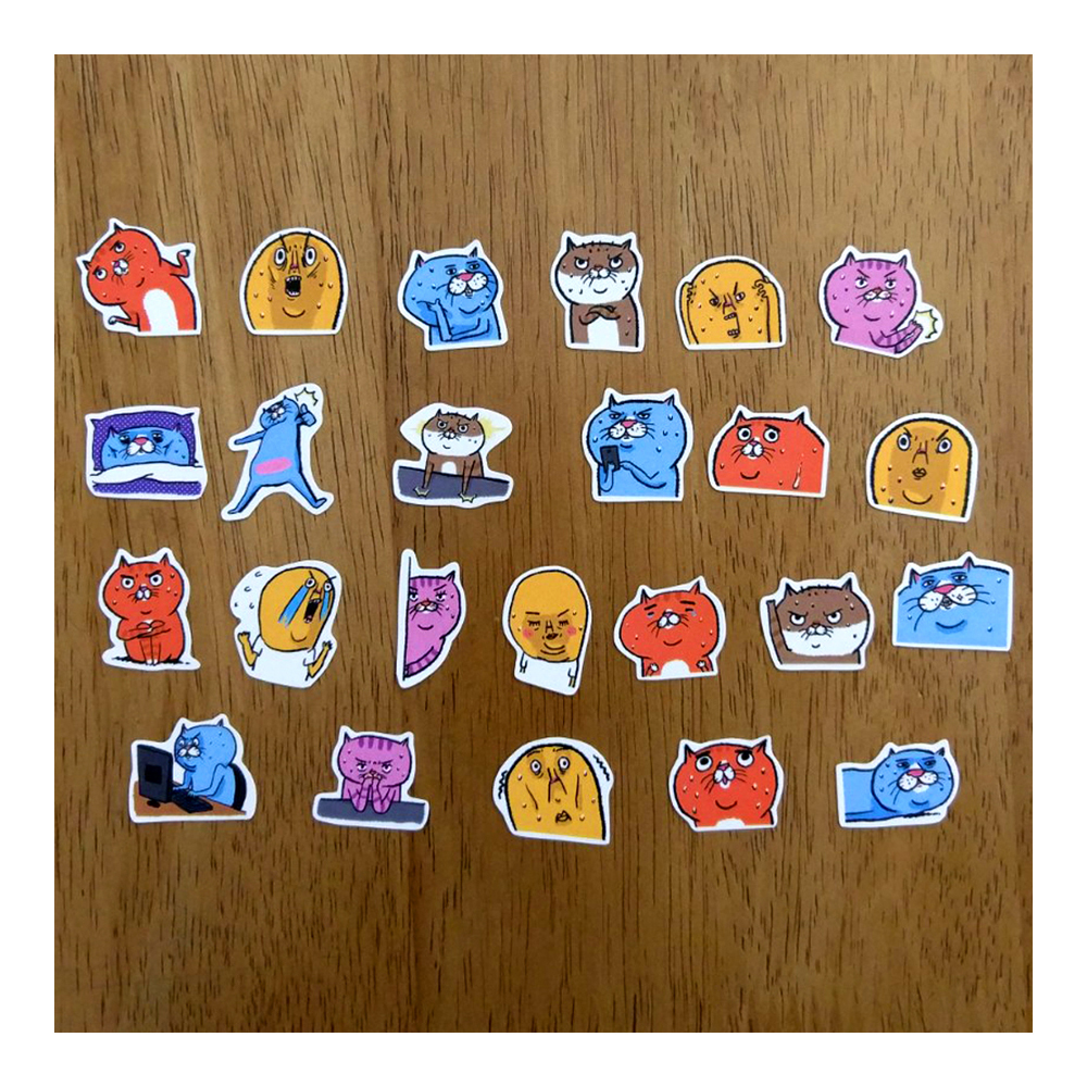 【ehcat貓室友】貓室友冒汗貼紙包