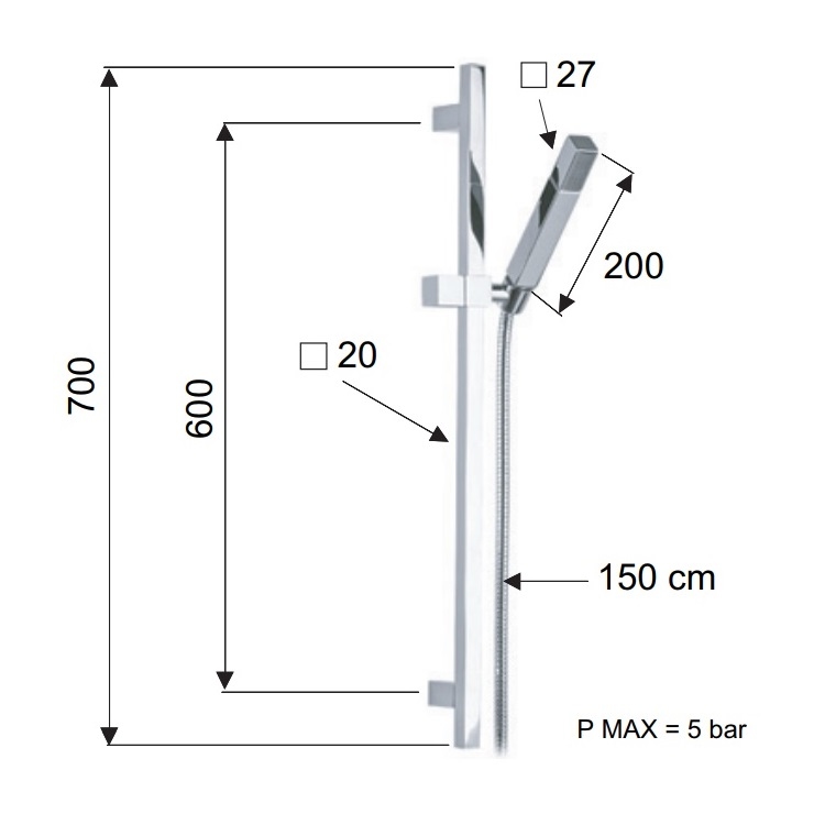 Daniel "Skyline" A345495 Shower set