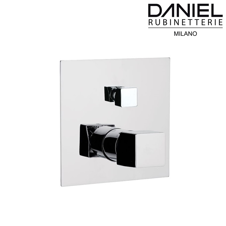 Daniel "Cube Waterfall" CU612CR Built-in bath mixer
