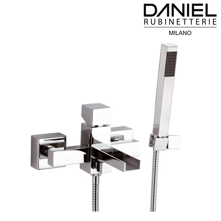 Daniel "Cube Waterfall" CW610CR Single Lever bath mixer for exposed installation *Display Item*