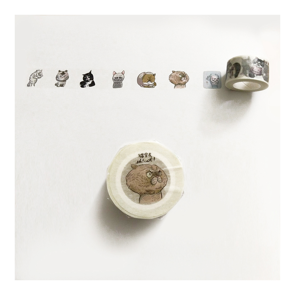 【ehcat貓室友】貓似顏日付紙膠帶-01