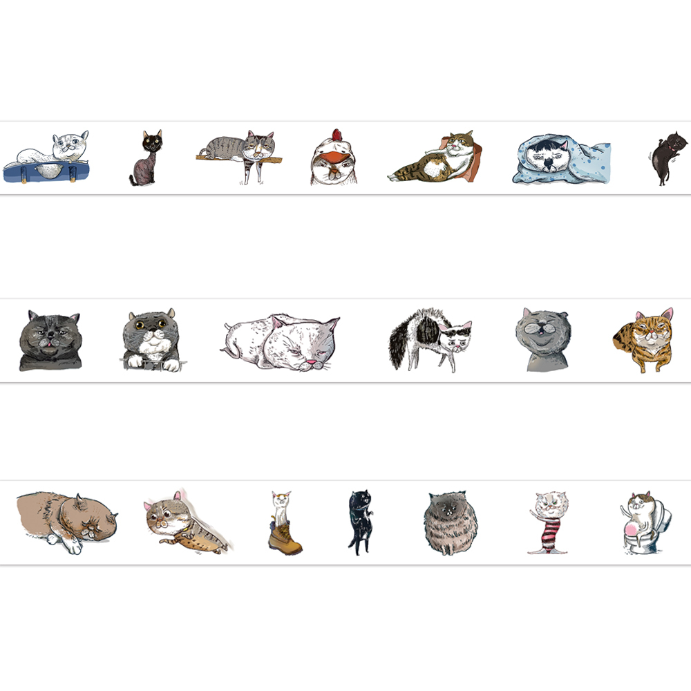 【ehcat貓室友】貓似顏日付紙膠帶-03