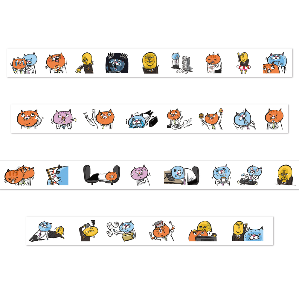 【ehcat貓室友】貓室友上班族紙膠帶