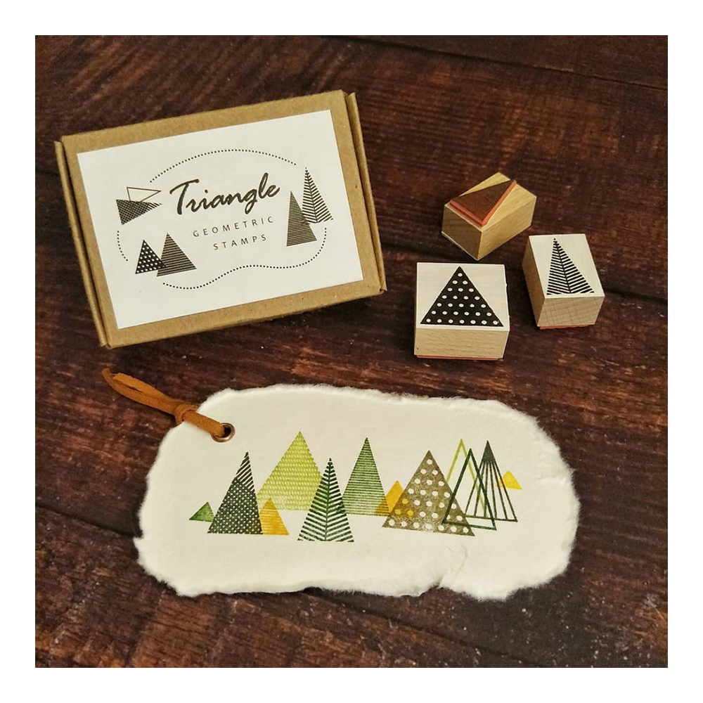 【ehcat貓室友】手工三角幾何印章組