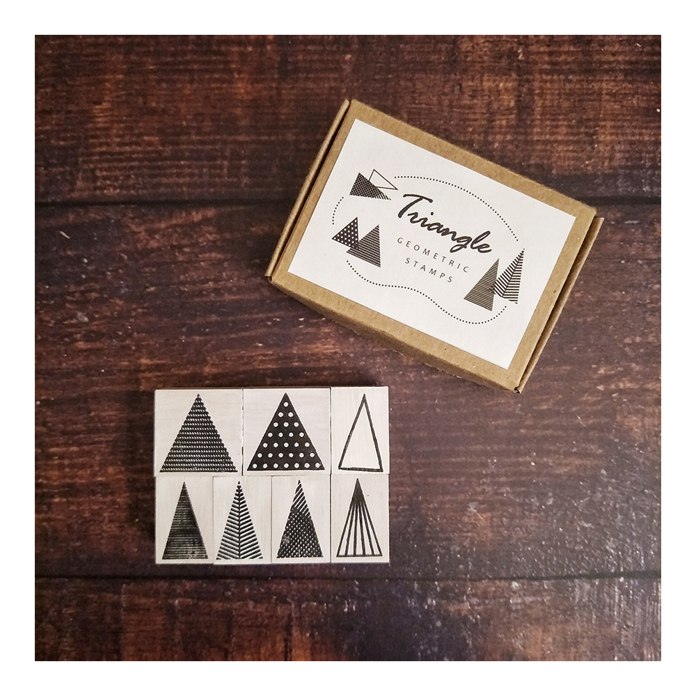 【ehcat貓室友】手工三角幾何印章組