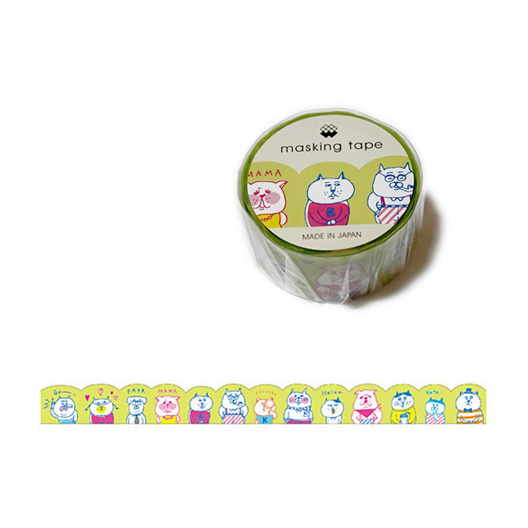 【ehcat貓室友】日本進口 MIND WAVE 貓犬家族 紙膠帶 93593
