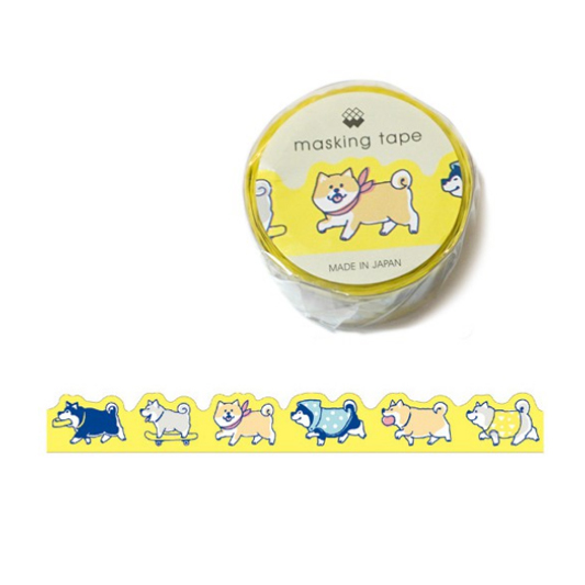 【ehcat貓室友】日本進口 MIND WAVE 散步柴柴 紙膠帶 93467