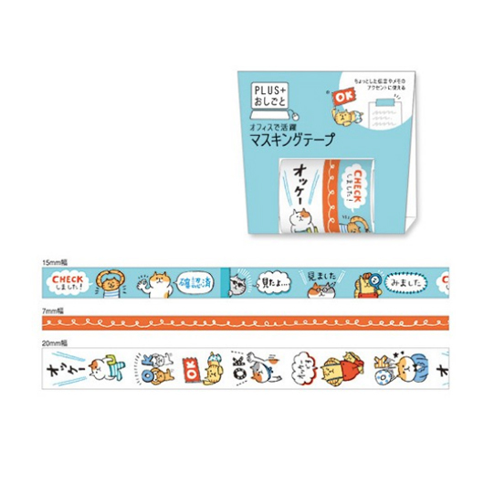 【ehcat貓室友】日本進口 MIND WAVE CHECK貓咪 三入組 紙膠帶 93918