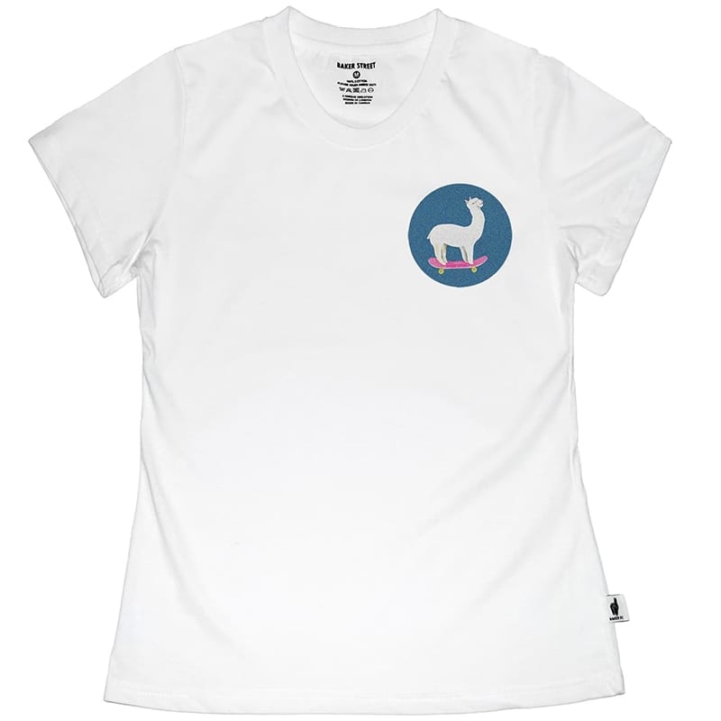 Little Stamp: Sk8er Alpaca 滑板羊駝 女版短T