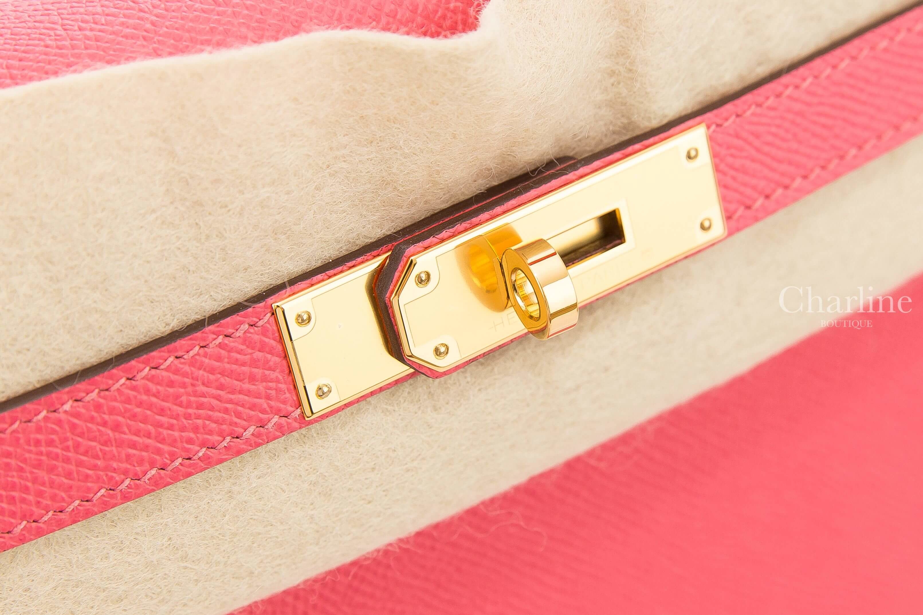 Hermès Kelly 28cm II Sellier 8W Rose Azalee Epsom 杜鵑桃粉金釦凱莉包