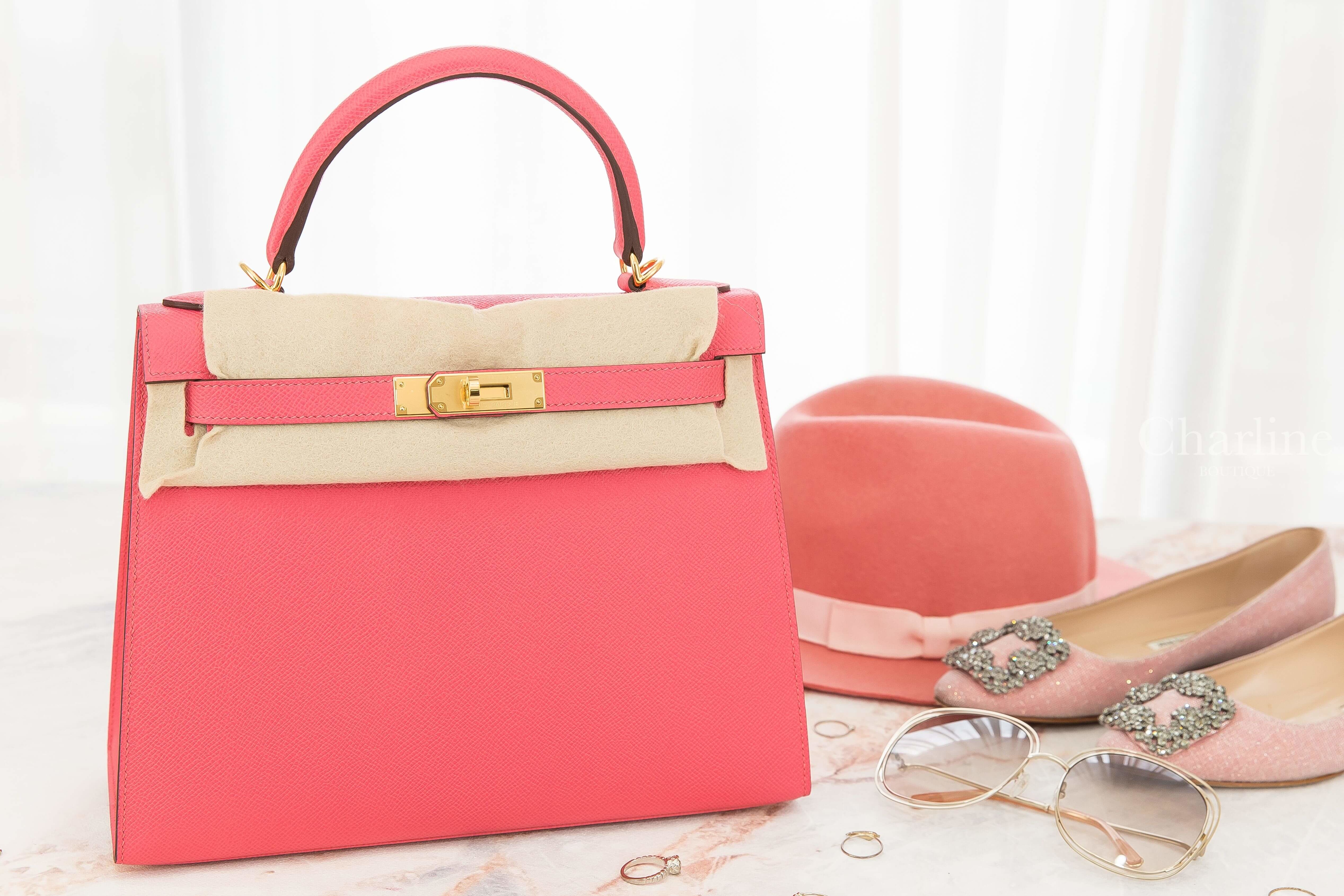 Hermès Kelly 28cm II Sellier 8W Rose Azalee Epsom 杜鵑桃粉金釦凱莉包