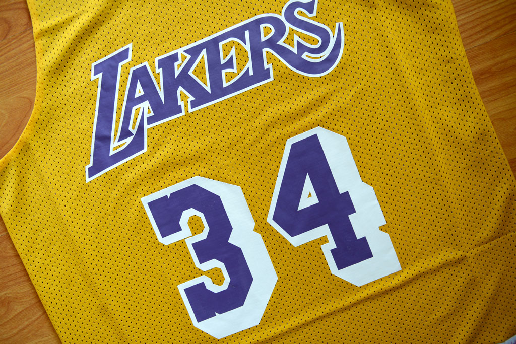 Mitchell & Ness 洛杉磯湖人隊 Shaquille O'neal 雙面 練習球衣