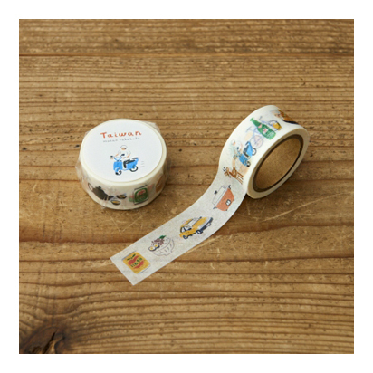 【ehcat貓室友】日本進口 手紙舍 高旗将雄 Taiwan 紙膠帶