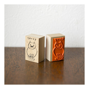 【ehcat貓室友】日本進口 手紙舍 Kei Mogari 茂苅恵 Sorry 印章