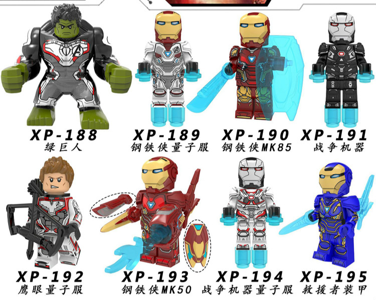 8PCS/Lot Marvel Avengers Endgame Super Heroes Custom Minifigs Minifigures Fit Lego KT1026