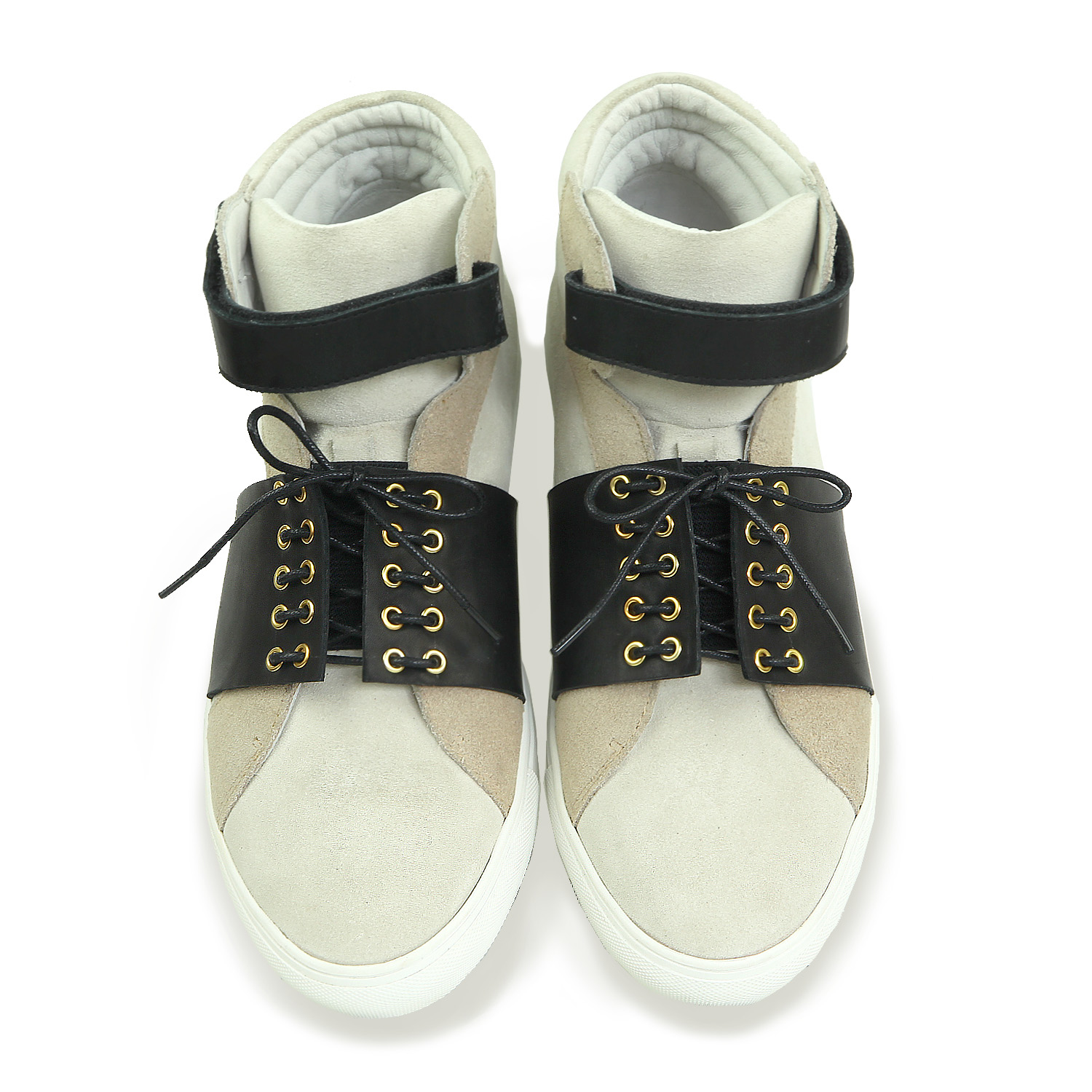 Leather Sneaker Chain M1201 Ivory