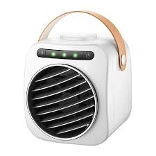 復古移動式迷你靜音水冷扇「內建水箱可添加香薰提神淨化空氣」