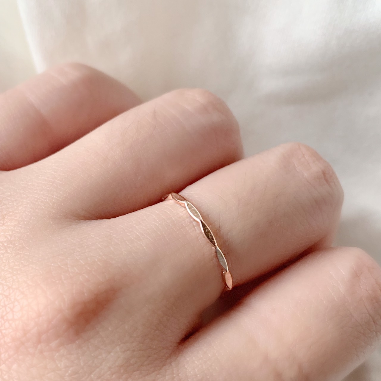 段敲戒指-玫瑰金